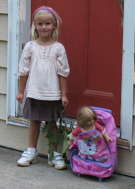 first day of kindergarten outfit girl