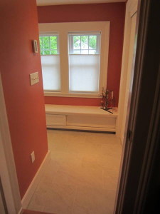 walking in from our master bathroom-it's a step down