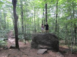 hill hike on big rock