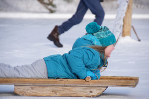 J pole sled Lapland Lake