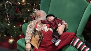 snoozing Santa photo